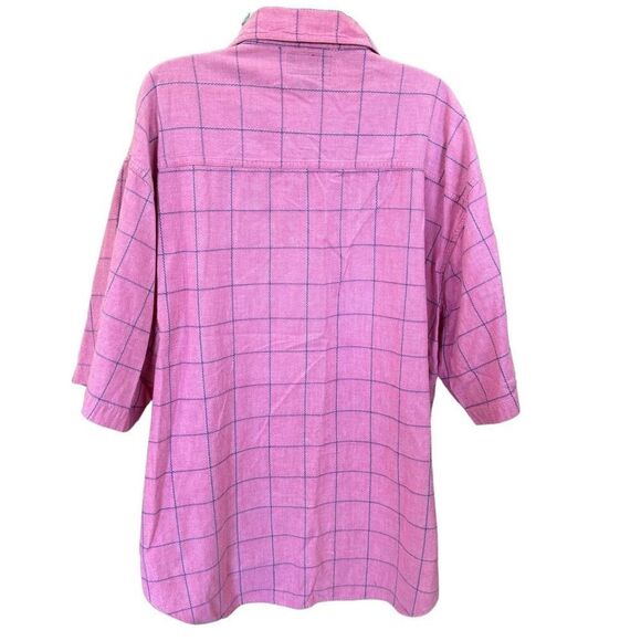 Vtg CST Blues Women’s 22 USA Fireworks Embroidered Short Sleeve Button Down - Picture 3 of 8